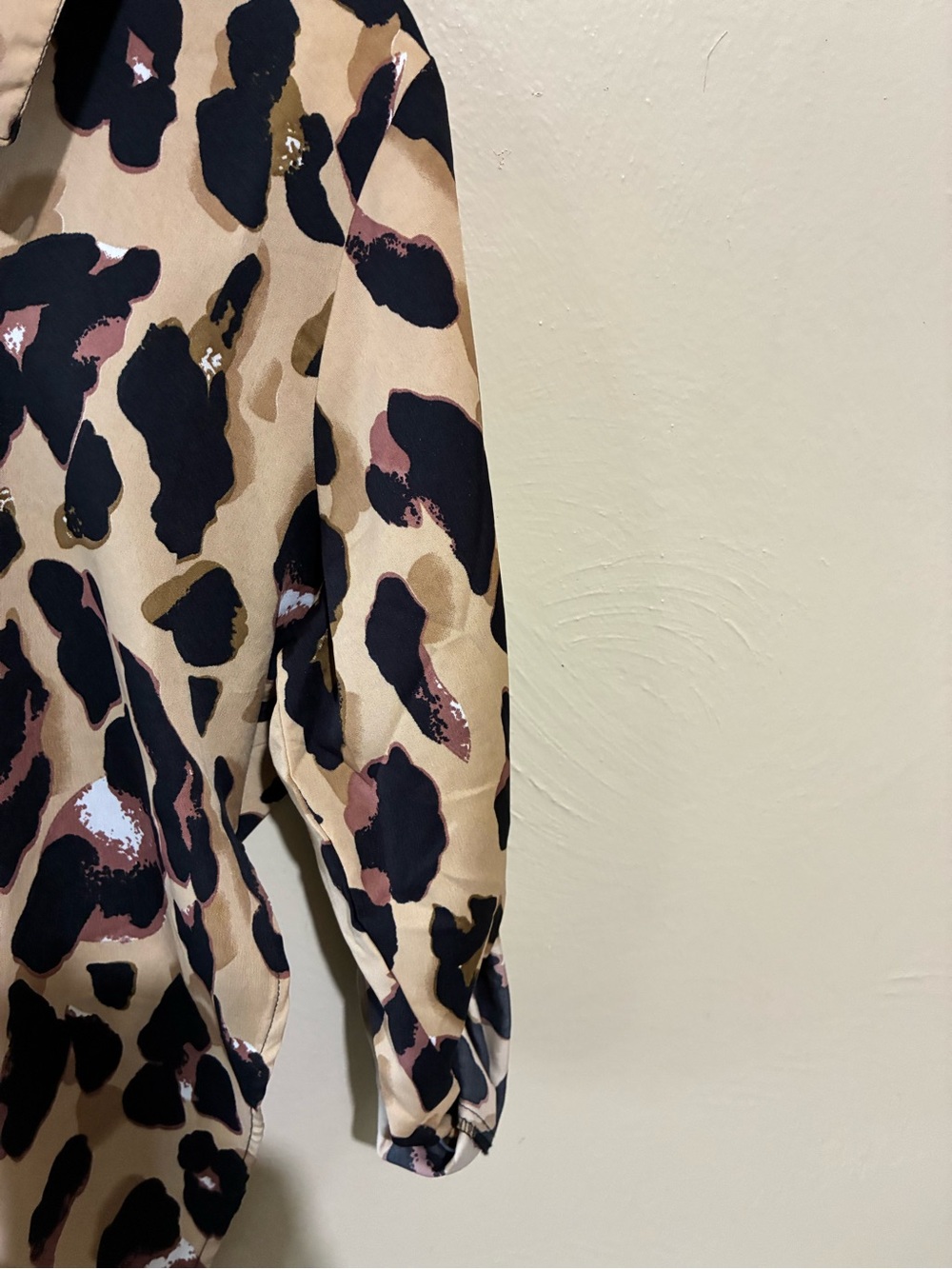 Asymmetrical Leopard Print Women's Skirt in Tan - Picture 5 of 8